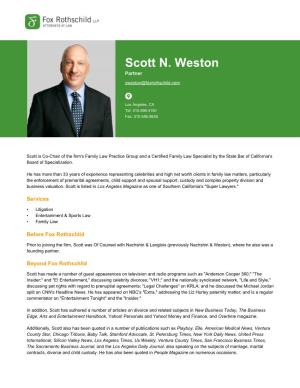 Scott N. Weston Partner