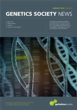 Issue 74 of the Genetics Society Newsletter