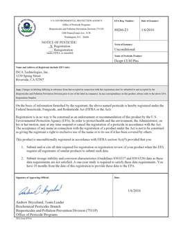 US EPA, Pesticide Product Label, DCEPT CLM PLUS,01/06/2015