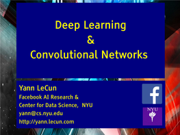 Deep Learning & Convolutional Networks