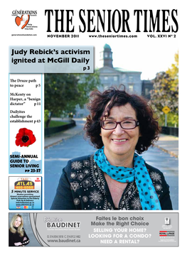 Judy Rebick's Activism Ignited at Mcgill Daily