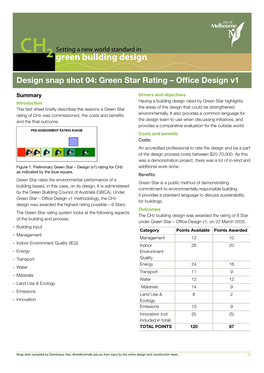 Green Star Rating – Office Design V1