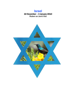 Israel 22 December – 4 January 2010 Ruben En Jorrit Vlot