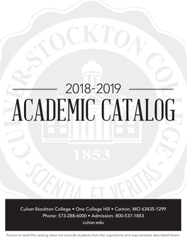 Academic Catalog 2018