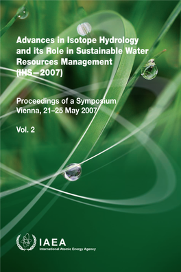 Advances in Isotope Hydrology and Its Role in Sustainable Water