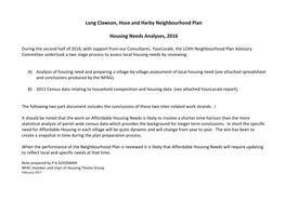 Parish Housing Needs 2016