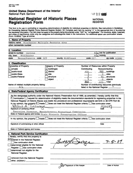 National Register of Historic Places Registration Form 7