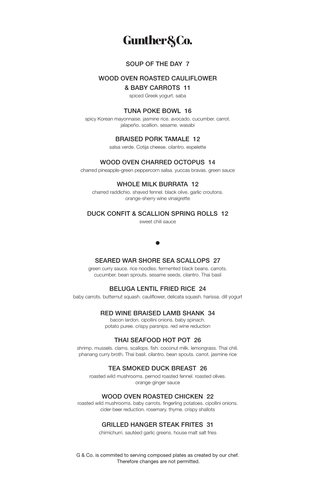 Soup of the Day 7 Wood Oven Roasted Cauliflower