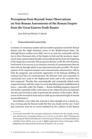 Perceptions from Beyond: Some Observations on Non-Roman Assessments of the Roman Empire from the Great Eastern Trade Routes