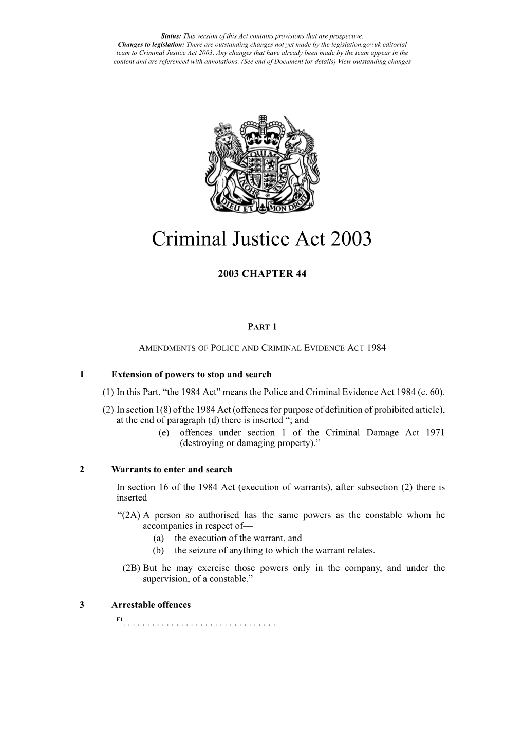 Criminal Justice Act 2003