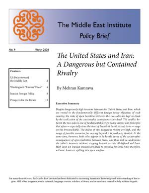 The United States and Iran: a Dangerous but Contained Rivalry, by Mehran Kamrava