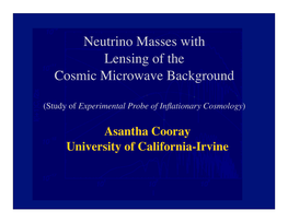Neutrino Masses with Lensing of the Cosmic Microwave Background