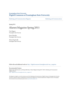 Alumni Magazine Spring 2015 Dan Magazu Framingham State University