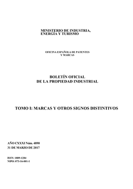 Boletín Oficial De La Propiedad Industrial