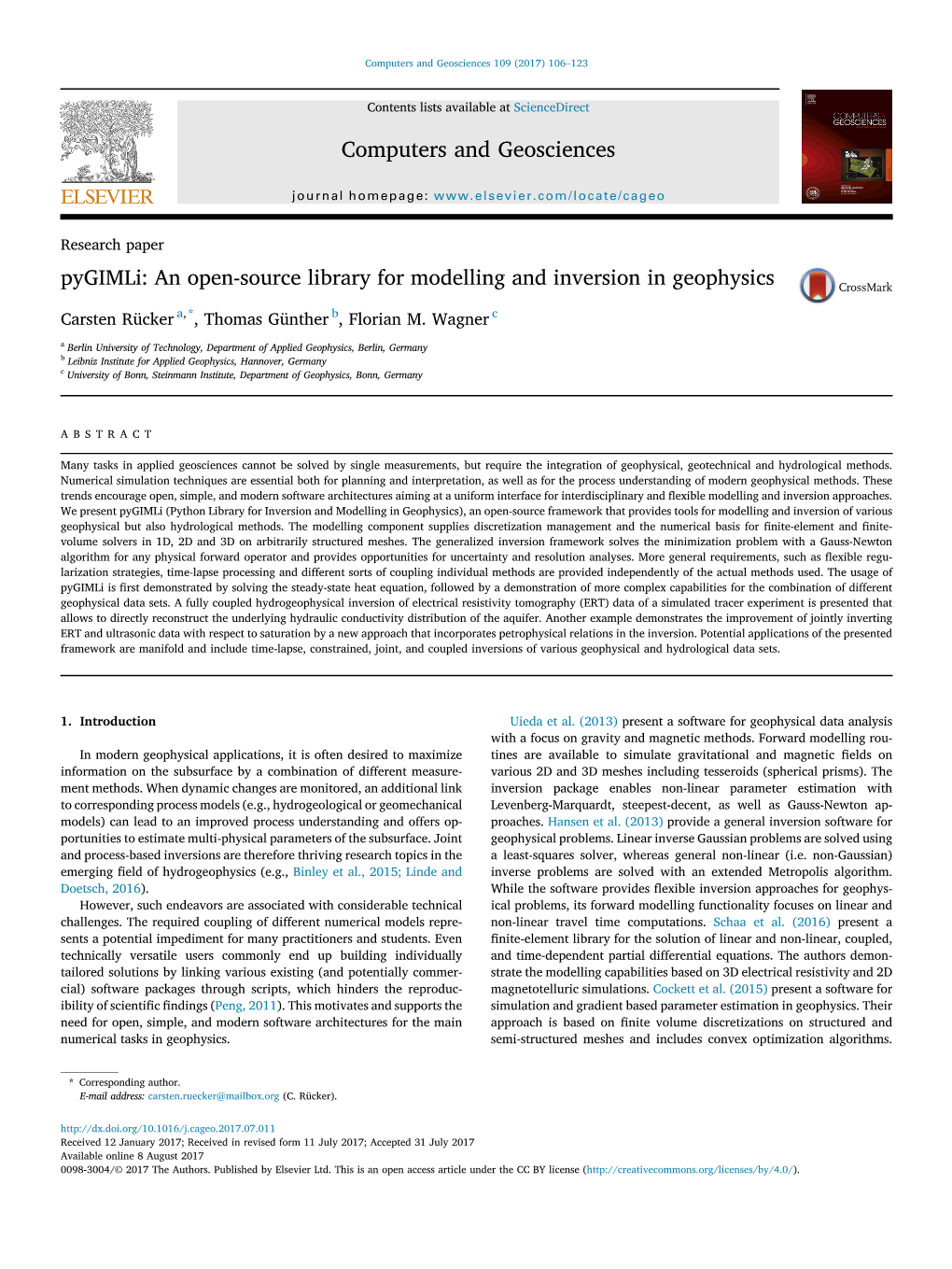 An Open-Source Library for Modelling and Inversion in Geophysics