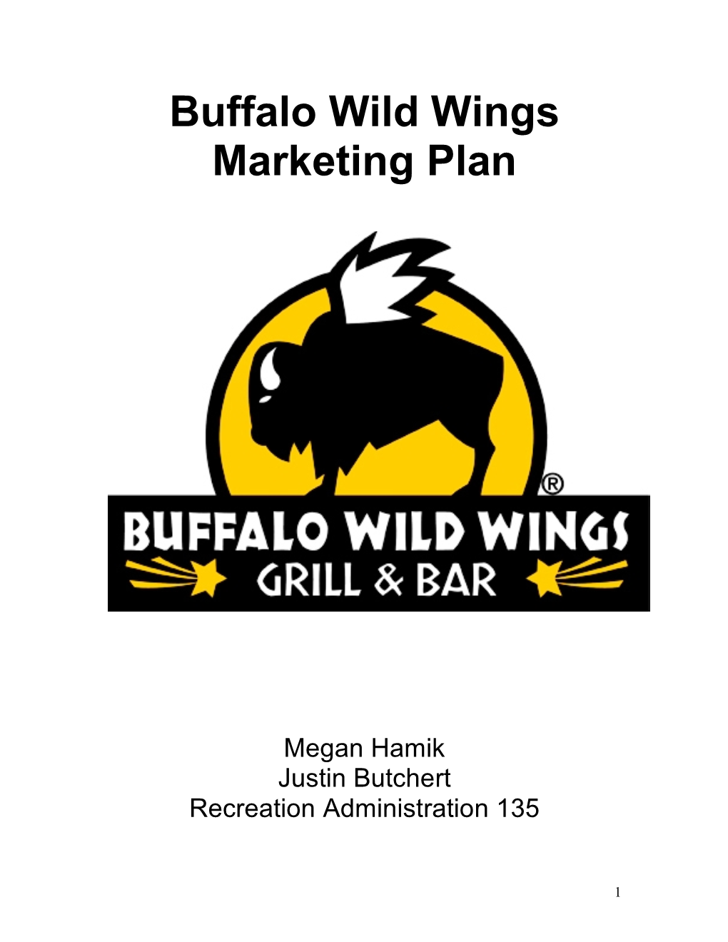 Buffalo Wild Wings Marketing Plan