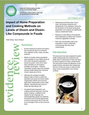 Impact of Home Preparation and Cooking Methods on Levels Of