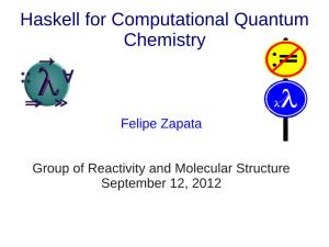 Haskell for Computational Quantum Chemistry