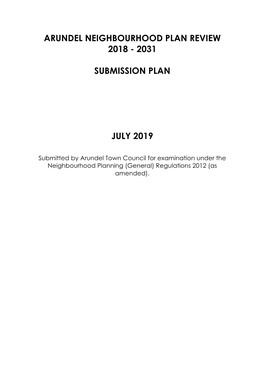 Arundel Neighbourhood Plan Review 2018 - 2031