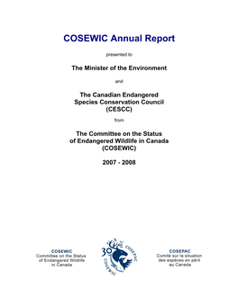 COSEWIC Annual Report