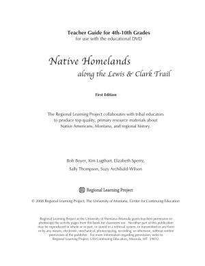 Native Homelands Teacher Guide
