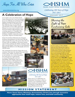 Sharing the Light of Hope Fundraising Gala a Celebration of Hope