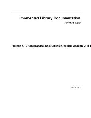 Lmoments3 Library Documentation Release 1.0.2