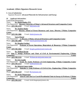 Academic Affairs Signature Research Areas