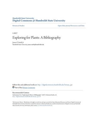 Exploring for Plants: a Bibliography James P