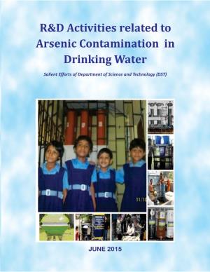 R&D Activities Related to Arsenic Contamination in Drinking Water