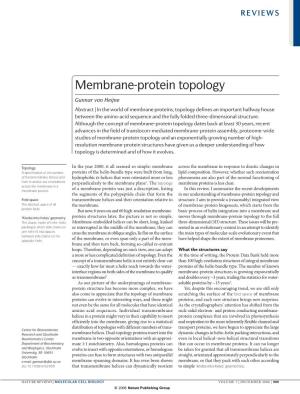 Membrane-Protein Topology