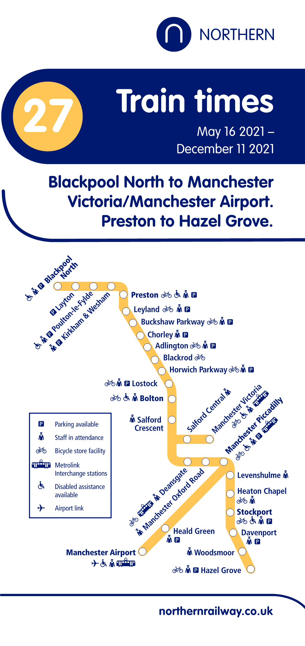 Blackpool North & Preston to Manchester & Hazel Grove