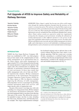 Full Upgrade of ATOS to Improve Safety and Reliability of Railway Services