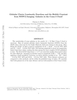 Globular Cluster Luminosity Functions and the Hubble Constant From