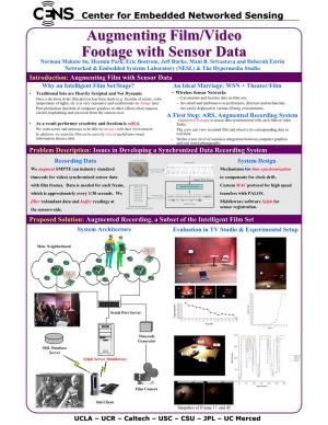 Augmenting Film/Video Footage with Sensor Data