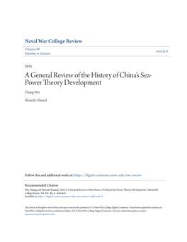 A General Review of the History of China's Sea-Power Theory