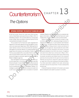 Counterterrorism CHAPTER 13 the Options