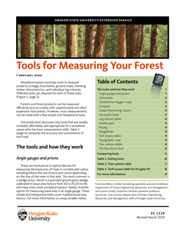 Tools for Measuring Your Forest F