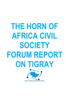 Horn of Africa Civil Society Forum Report on Tigray