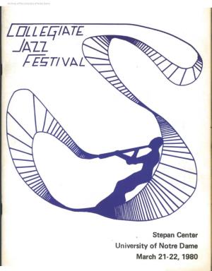 Notre Dame Collegiate Jazz Festival Program, 1980
