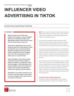 Influencer Video Advertising in Tiktok