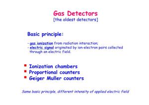 Gas Detectors [The Oldest Detectors]
