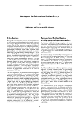 Geology of the Edmund and Collier Groups