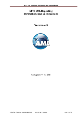 NFIU XML Reporting Version