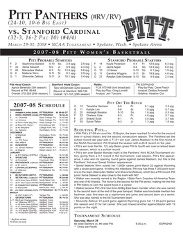 NCAA Tourney Notes Stanford.Indd