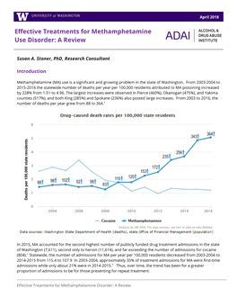 Effective Treatments for Methamphetamine Use Disorder: A