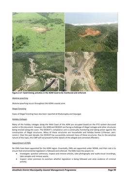 Figure 2.17: Sand Mining Activities in the ADM Need to Be Monitored and Enforced