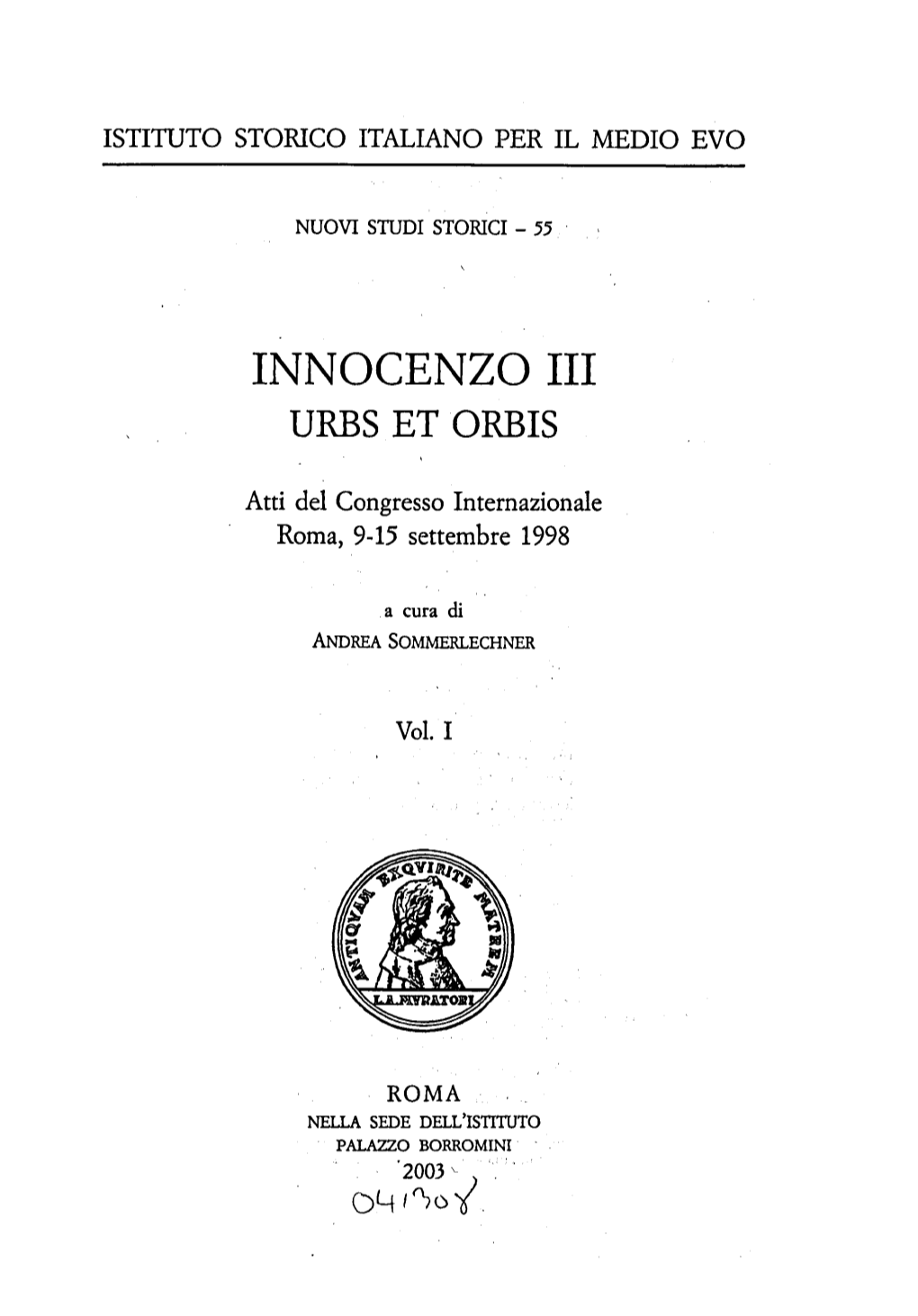 Innocenzo Iii Urbs Etorbis