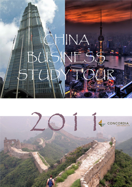 China Business Study Tour 2011 Concordia University Irvine