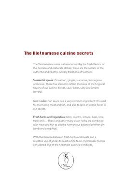 The Vietnamese Cuisine Secrets